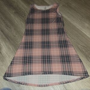 One Step Ahead Pink Plaid Kids Casual Dress